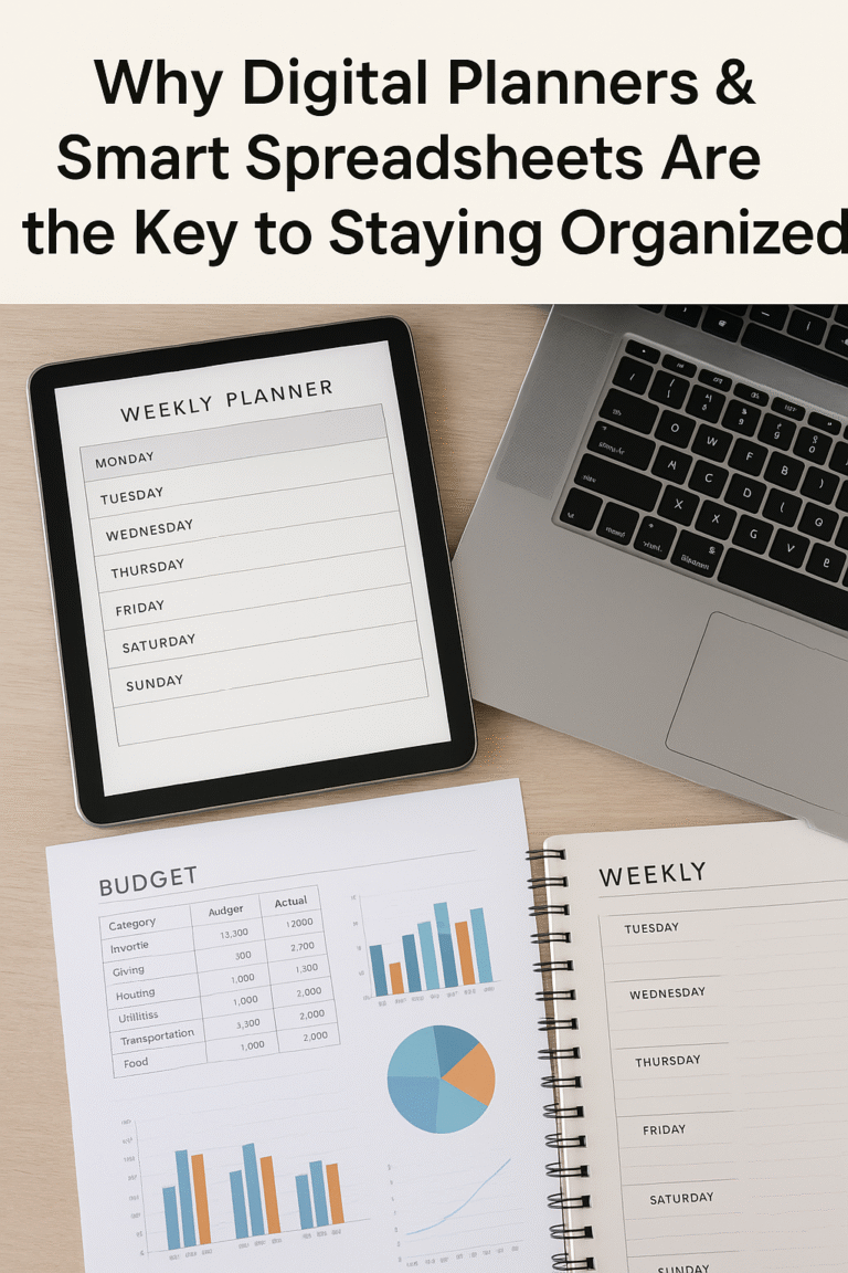 Why Digital Planners & Smart Spreadsheets Are the Key to Staying Organized